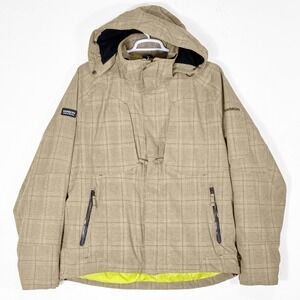 Karbon Ltd Edition Glen Plaid Snowboarding Jacket Mens L Ski Preppy Skater